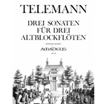Telemann, GP: 3 sonatas for alto recorders without bass