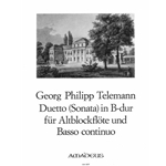 Telemann, GP Duetto [Sonata] in B-flat Major (Der getreue Musikmeister) with facsimile