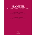 Handel, GF: Complete Sonatas for Recorder & Basso continuo