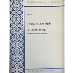 Josquin 2 Italian Songs (El Grillo and In te domine speravi) (4 x Sc)