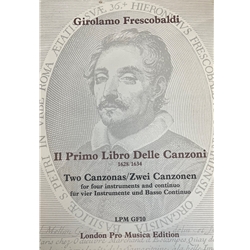 Frescobaldi, Girolamo: 2 Canzoni (from Libro Primo delle Canzoni) (Sc+P)