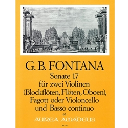 Fontana: Sonata 17 for 2 violins, bass, and BC