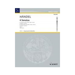 Handel, GF 4 Sonatas, Op. 1/2, 4, 7, 11 (Sc+P)