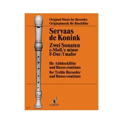Konink, de 2 Sonatas: c minor & F Major  (Sc+P)