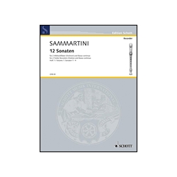Sammartini: 12  Sonatas, Vol. 1, Nos. 1-4 (score & parts)