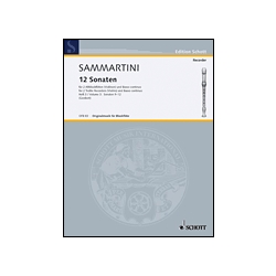 Sammartini: 12  Sonatas, Vol. 3, Nos. 9-12 (score & parts)
