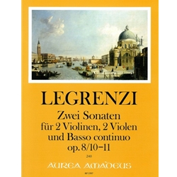 Legrenzi: 2 Sonatas op. 8/10-11 (Sc+P)