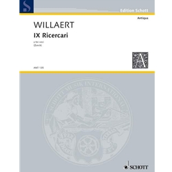 Willaert, Adrian: IX Ricercari (score)