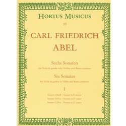 Abel, Carl Friedrich: 6 Sonatas, vol. 1