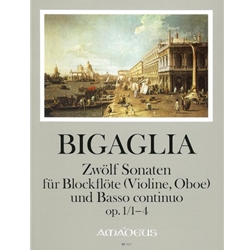 Bigaglia: 12 Sonatas, op. 1/1-4 (score & parts)