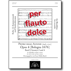degli Antonii: Sonatas, op. 4/2 & 4 (Bologna, 1676)