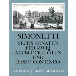 Simonetti, GP (Winfred Michel): 6 Sonatas op. 2 , vol. 1 (nos. 1-3)