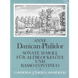 Danican-Philidor, Anne Sonate pour la Flute a bec in d minor