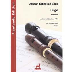 Bach, JS: Arranged by Ferdinand Gesell Fuge BWV 866 for recorders