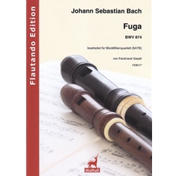 Bach, JS: Arranged by Ferdinand Gesell Fuge BWV 874 for recorders