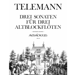Telemann, GP: 3 sonatas for alto recorders without bass