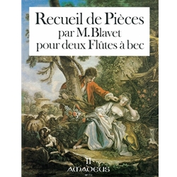 Blavet Recueil de pieces, Vol. 2. Petits Airs, Brunettes, Menuets, &c. avec des Doubles et Variations.