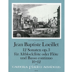 Loeillet de Gant, Jean Baptiste 12 Sonatas, op. 3/10-12
