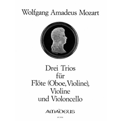 Mozart, WA 3 Trios for flute, violin, and cello