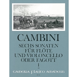 Cambini: 6 Sonatas for flute and Cello, v. 1: nos. 1-3 