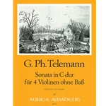 Telemann, GP Sonata in C Major for 4 violins without bass