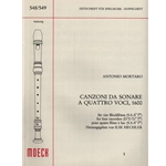 Mortaro Canzoni da sonare a quattro voci, 1600 (Sc)
