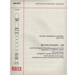 Handel, GF 6 Fugues from Piano Fugues, Vol. 3, ed. Zahn (Sc)