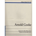 Cooke, Arnold Quartet for Recorders, No. 2 (Sc+P)