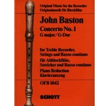 Baston Concerto No. 1 in G Major (Solo part and keyboard reduction)