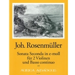 Rosenmuller Sonata Seconda in e minor (Sc+P)