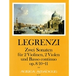 Legrenzi 2 Sonatas op. 8/10-11 (Sc+P)