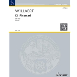 Willaert, Adrian: IX Ricercari (score)