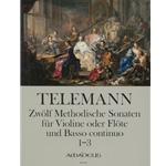 Telemann, GP: 12 Methodical Sonatas, Vol. 1, Nos. 1-3 TWV 41:g3,A3,e2 (score & parts)