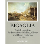 Bigalia 12 Sonatas, op. 1/1-4 (Sc+P)