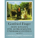 Finger, Gottfried 10 Sonatas, vol. 1 (1-5) (Sc+P)