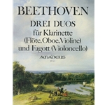 Beethoven 3 Duos for Clarinet (or flute or violin) and Bassoon (WoO27)