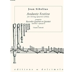 Sibelius, Jean: Andante Festivo for String Quartet arr. for Recorder Ensemble