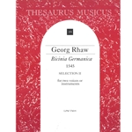 Rhaw, George: Bicinia Germanica (1545) Selection II (2 x Sc)