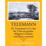 Telemann, GP: Trio Sonata in G major for Viol, Harpsichord and Continuo