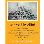 Uccellini 3 Sonatas, op. 4/25, 26 &amp; 27