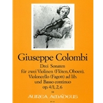 Colombi 3 Sonatas, op. 4/1, 2 &amp; 6