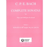 C.P.E. Bach : Complete Sonatas for Flute and Obbligato Keyboard vol.1 Sonata in Bb major, Wq 161.2/H.578