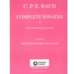 C.P.E. Bach : Complete Sonatas for Flute and Obbligato Keyboard vol.2 Sonata in D major, Wq 83/H.505