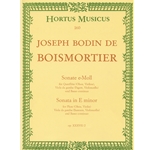 Boismoriter, Joseph Bodin de: [Trio] Sonata in e