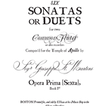 Sammartini, Giuseppe: 6 Sonatas or Duets, op. 1 [6]
