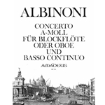 Albinoni, Tomaso: Concerto in a minor per Flauto e Basso