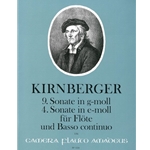 Kirnberger Sonata 9 in g minor &amp; Sonata 4 in e minor