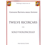 Degli Antonii, GB: 12 Ricercars