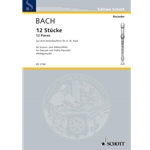 Bach, A.M.: 12 Pieces for Descant and Treble Recorder