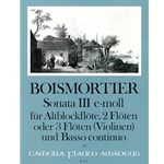 Boismortier, Joseph Bodin de Sonata III op. 34 in e minor